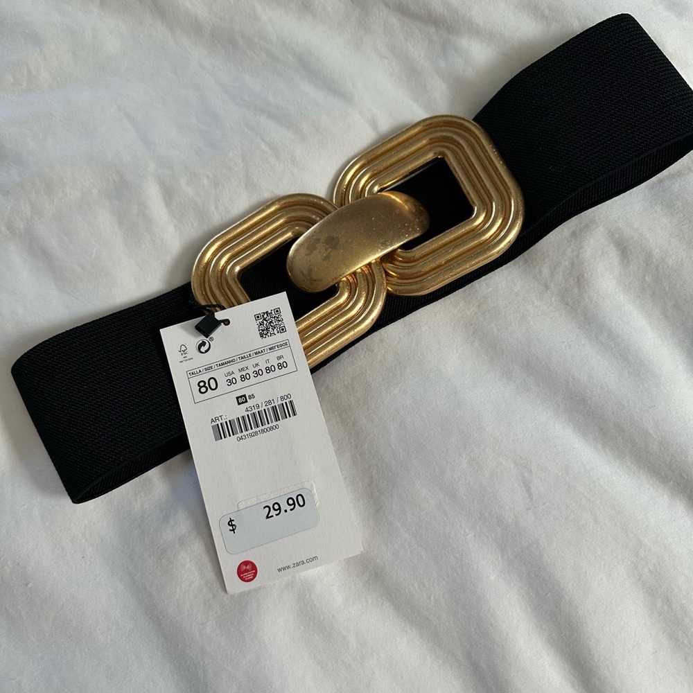 Zara Black and Gold Belt